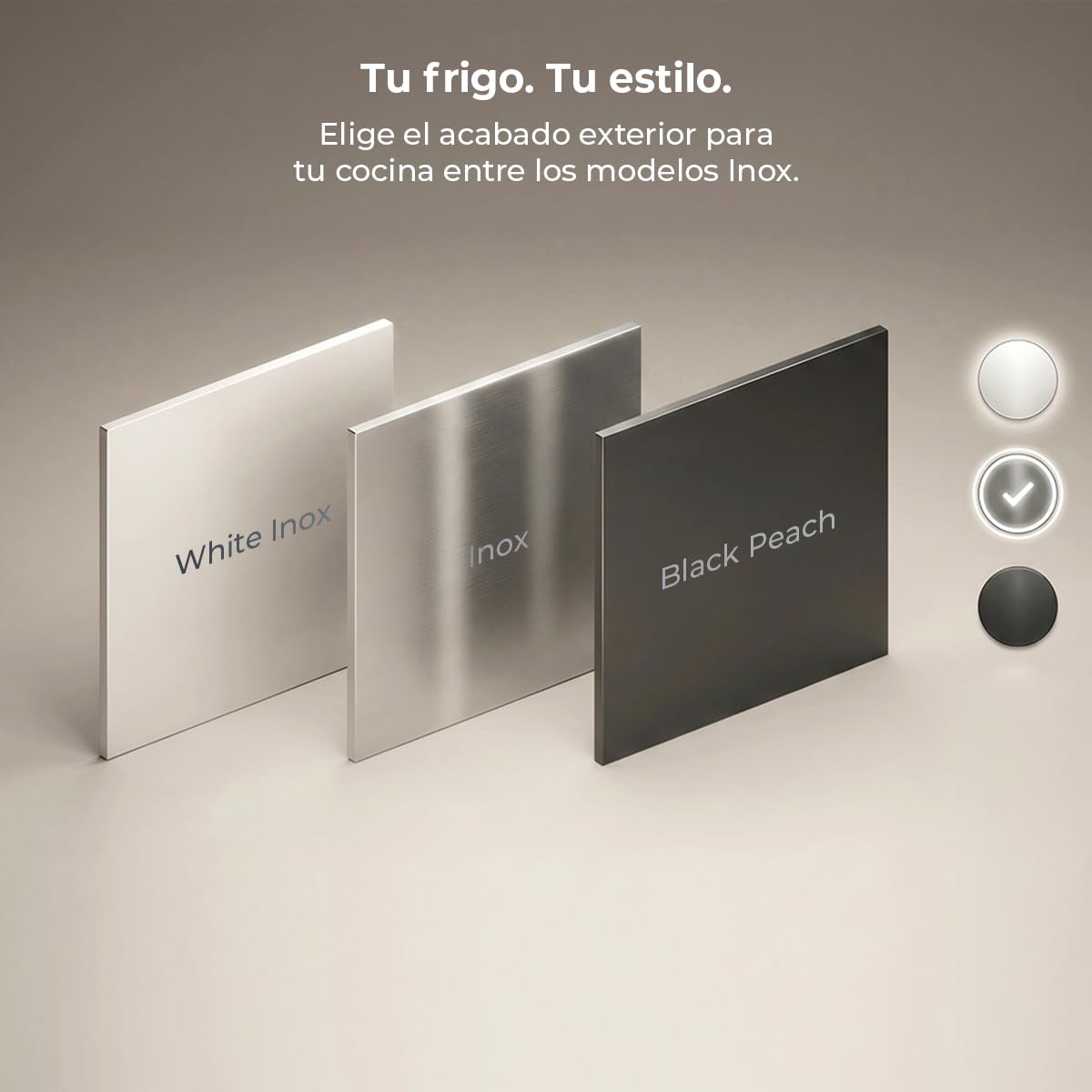 Cecotec Frigorífico Combi Total NoFrost de 405L Bolero CoolMarket Combi 405 WL Elite Inox D. 200 cm de Alto, 60 cm de Ancho, Clase D, MetalFlex Cooling, Fresh Flex, Interior en Elite Grey, Inox