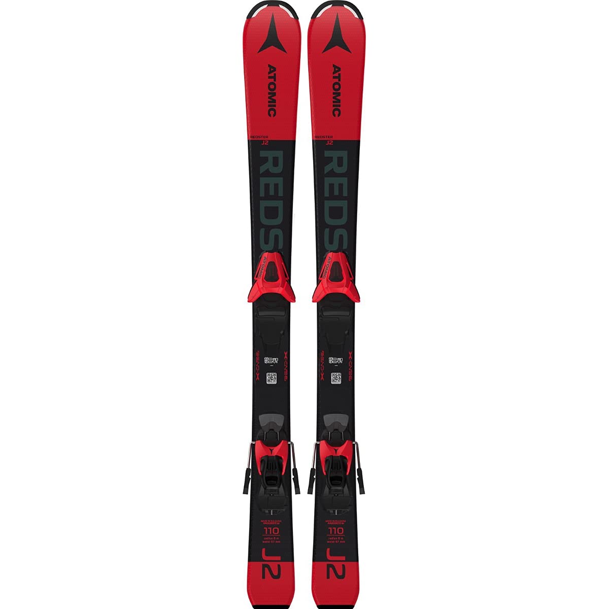 Atomic Redster J2 100-120 + C 5 GW Re Ski Set – Für Kinder, Rot, 100 Cm