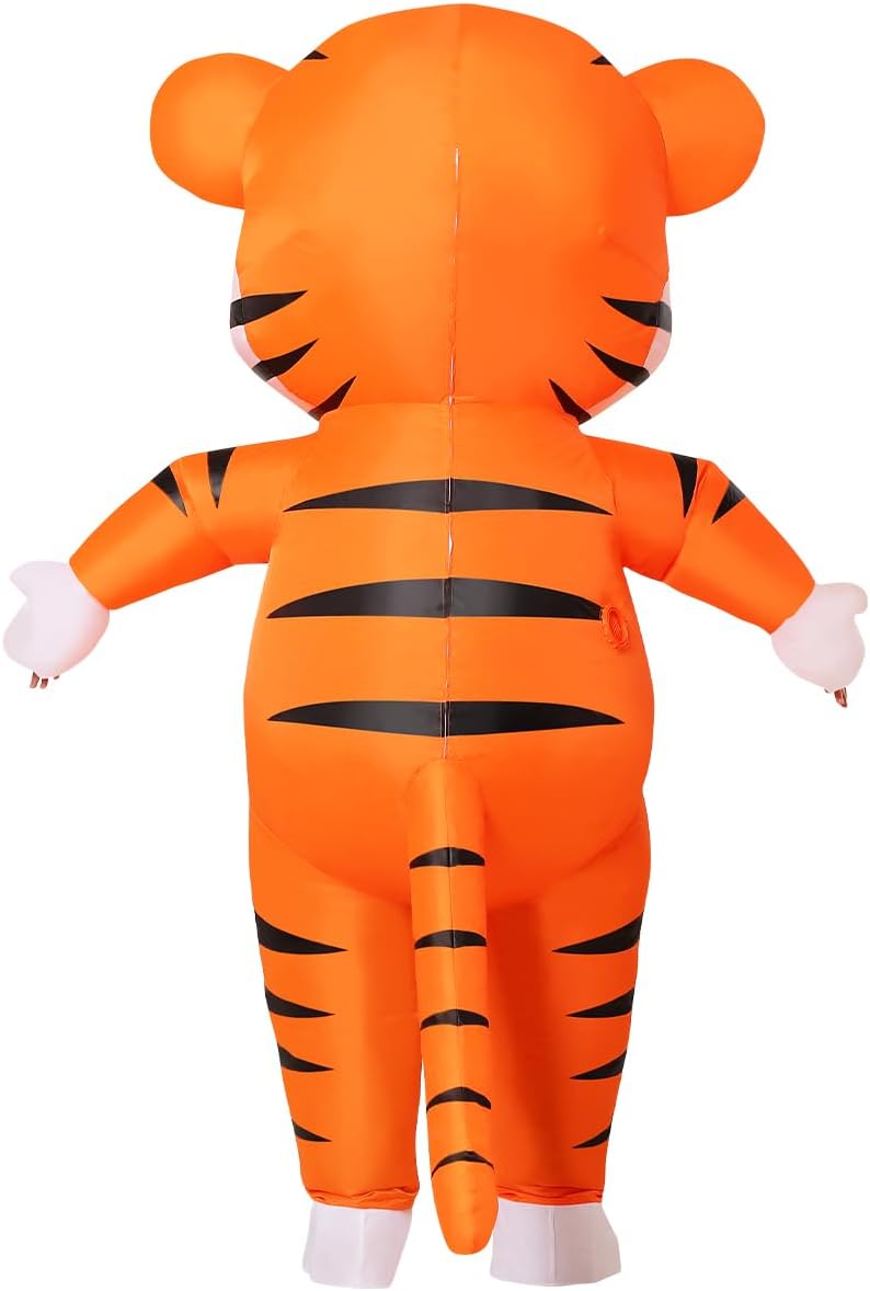 GOOSH Inflatable Tiger Costume for Adluts Blow up Halloween Costumes Men Women 72IN Funny Blow up Cow Costume for Halloween Party Cosplay - Image 6