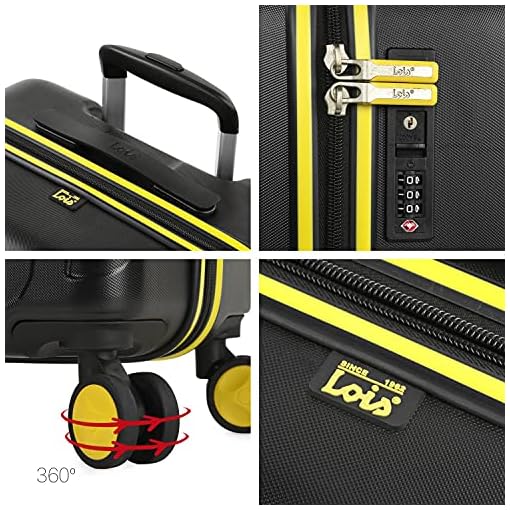 Lois - Maleta Cabina Avión 55x36x20 para Viaje con Puerto Carga USB Doble y  4 Ruedas Dobles Trolley - Maleta de Mano… - Travel70.es