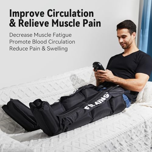 FIT KING Compression Recovery Boots for Athletes - Dynamic Massage for Circulation & Fast Recovery (Medium, FSA HSA Approved)