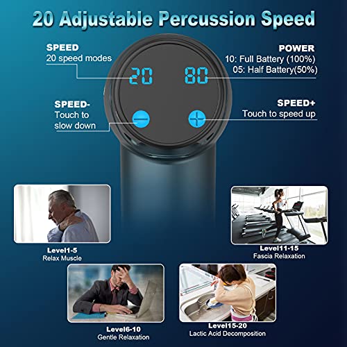 Massagepistole, HOPOSO Elektrisches Massagegerät Upgraded Massage Gun 20 Geschwindigkeiten Deep Tissue Muskel… - Image 4