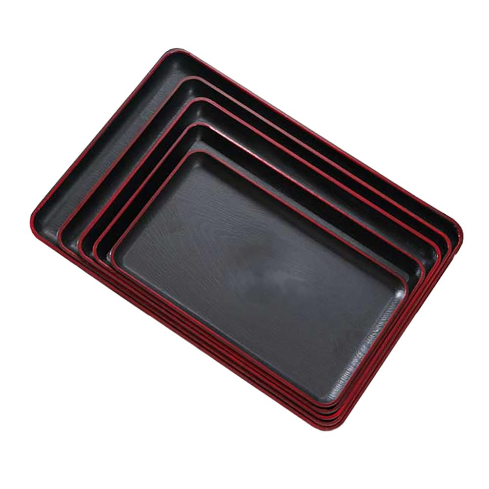 Bandeja Japonesa de Sushi de Madera sintética, Plato de salmón | Vajilla comercial para catering, soporte antideslizante para mariscos, platos de plástico para buffet de restaurante