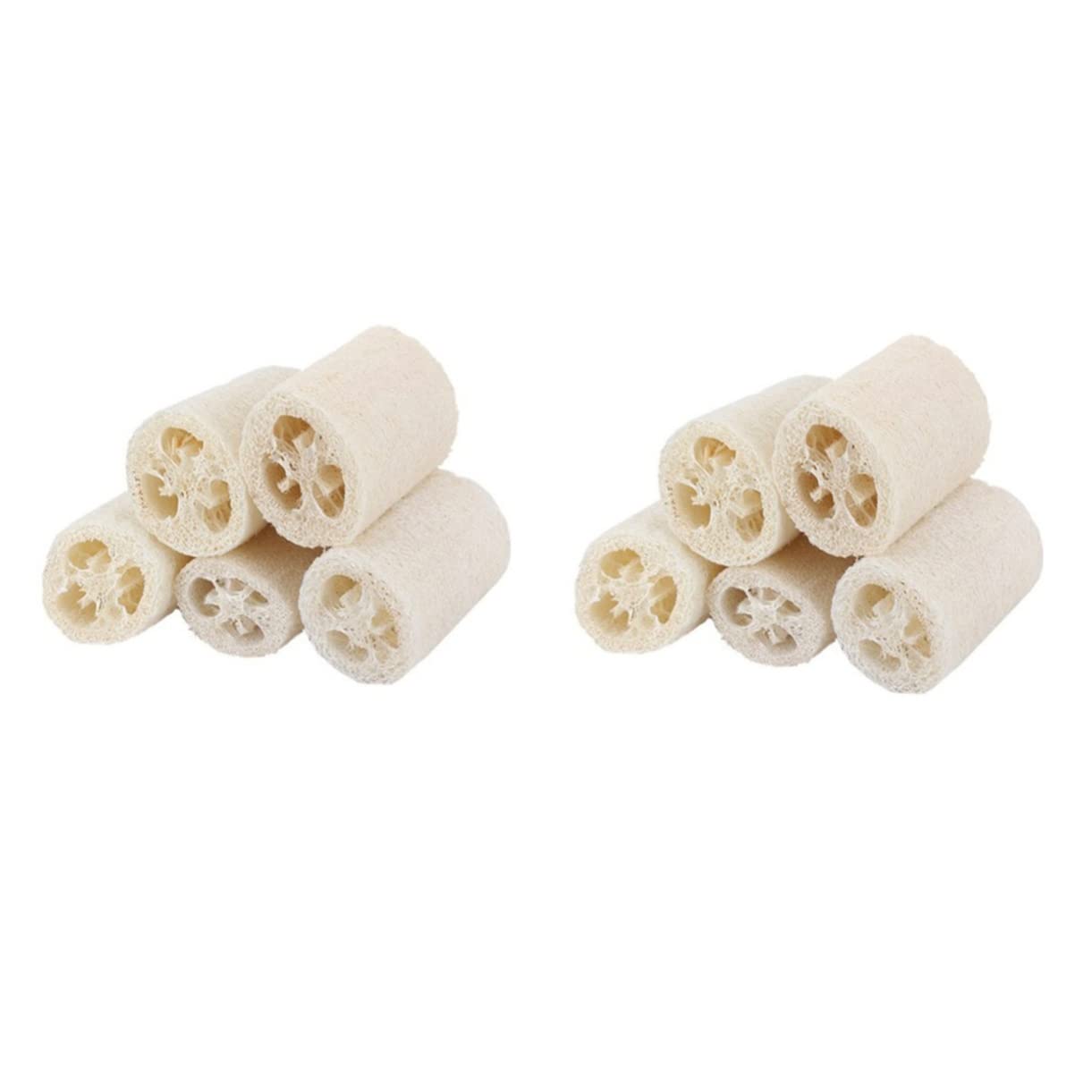 DOITOOL 10stücke Natürliche Luffa Duschschwämme Peeling Körperbürste Für Sanfte Hautreinigung Und Massage Für Bad Und Haushalt Hautfreundlich Und Langlebig