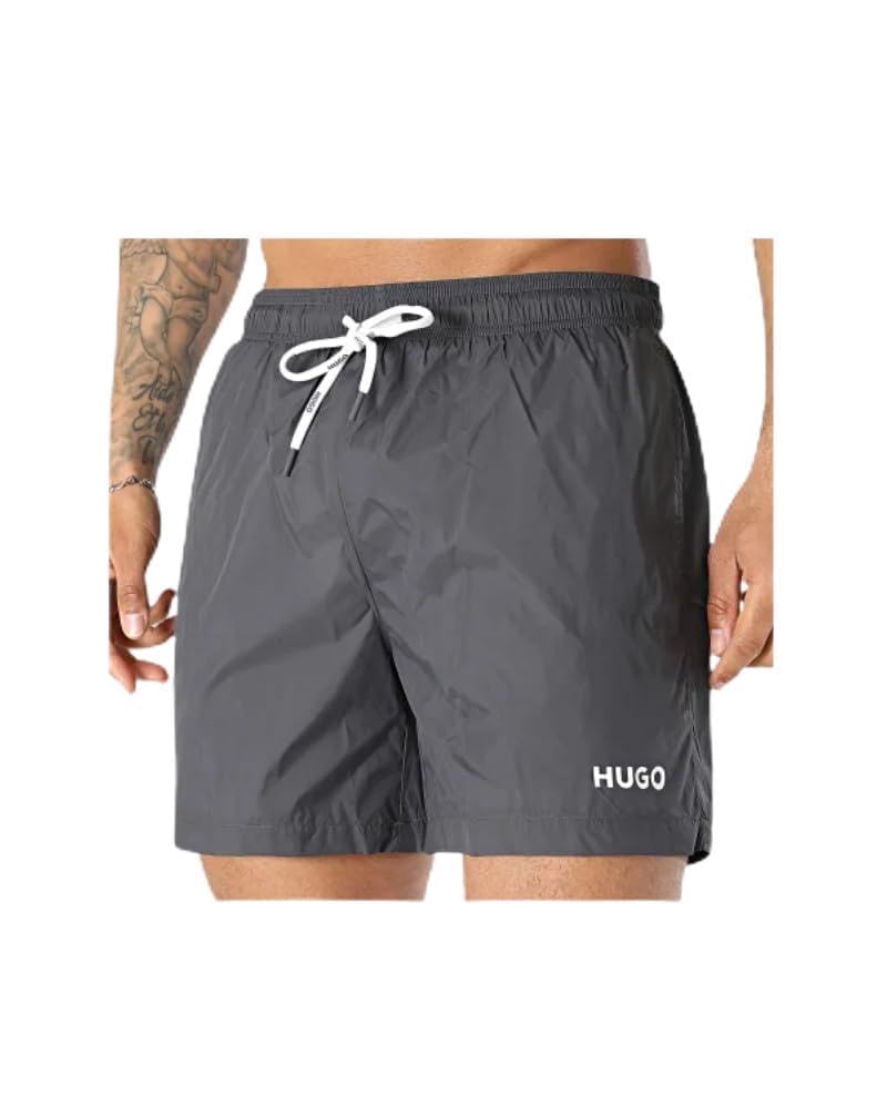 HUGO Men's Haiti 10234766 02 Swim Shorts, Charcoal 013, XS