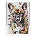 Directo Animals Diamond Painting Kits for Adults-Floral Watercolor 5D Diamond Art,DIY French Bulldog Full Drill Paintings with Diamonds Gem Art for Home Wall Decor Handmade Artwork 12x16inch
