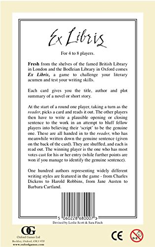 Miniatura 3 de Oxford Games Ex Libris - The Game of First Lines and Last Words
