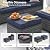 VONZOY Outdoor Furniture Set, 5 Pcs Wicker Patio Couch with Chairs, Ottomans and Thick Cushions, All Weather Wicker Rattan Patio Conversation Set,Navy Blue
