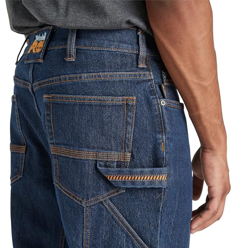 Timberland PRO Men's Ballast Athletic Fit Flex Carpenter Jeans, Dark Wash, 34W/34L4