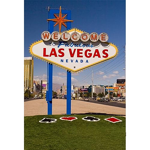 YongFoto 1,5x2,2m Vinyl Toile de Fond Bienvenue Fabulous Las Vegas Signe Casino Lmark Panneaux...
