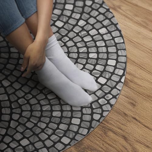 Tapis PVC cuisine rond ø100 cm entretien facile pour chambre et salon - 5