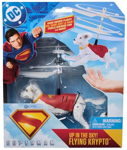 72% off - DC Comics, SUPERMAN Up in the Sky! Flying Krypto, RC Toys and Remote Control Toys for Kids, 19-cm Hovering Superdog, For Ages 4 and Up