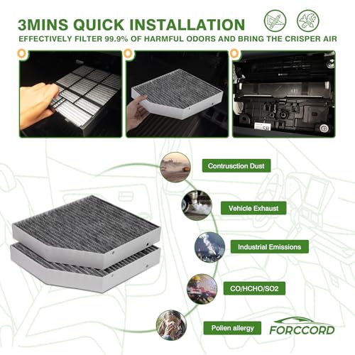 Image of 2-Pack Cabin Air Filters for Mercedes-Benz C300, C400, E300, E400, E450 | GLC300, GLC350e, C43 AMG, C63 AMG, G550, CLS450, E63 AMG, G63 AMG Replace#2058350147 Cabin Filter Replacement Car Accessories
