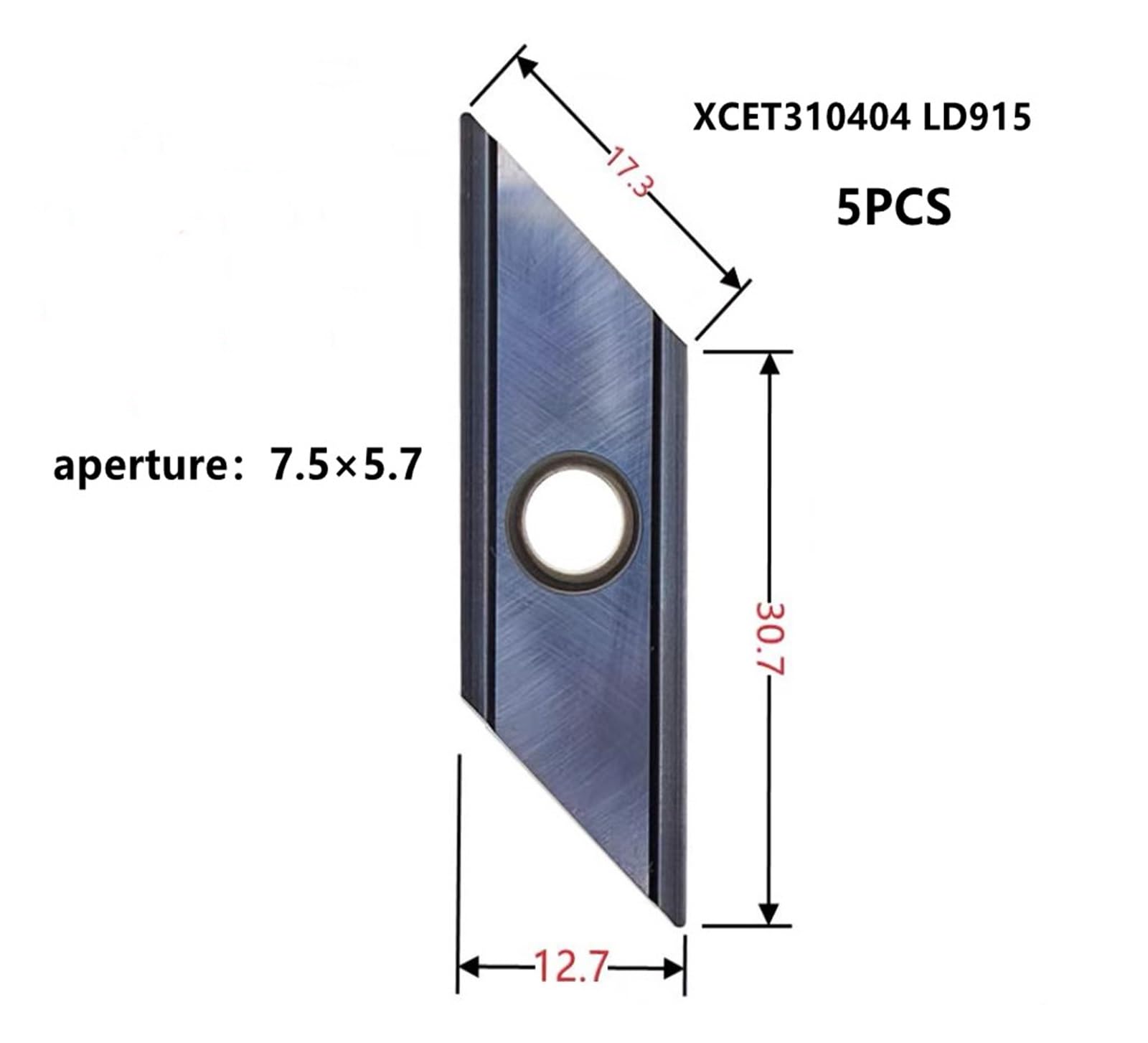 5 SZTUK XCET310404 Narzędzie do fazowania, tokarka CNC twardych stopów, używana stali nierdzewnej i części(XCET310404 LD915)