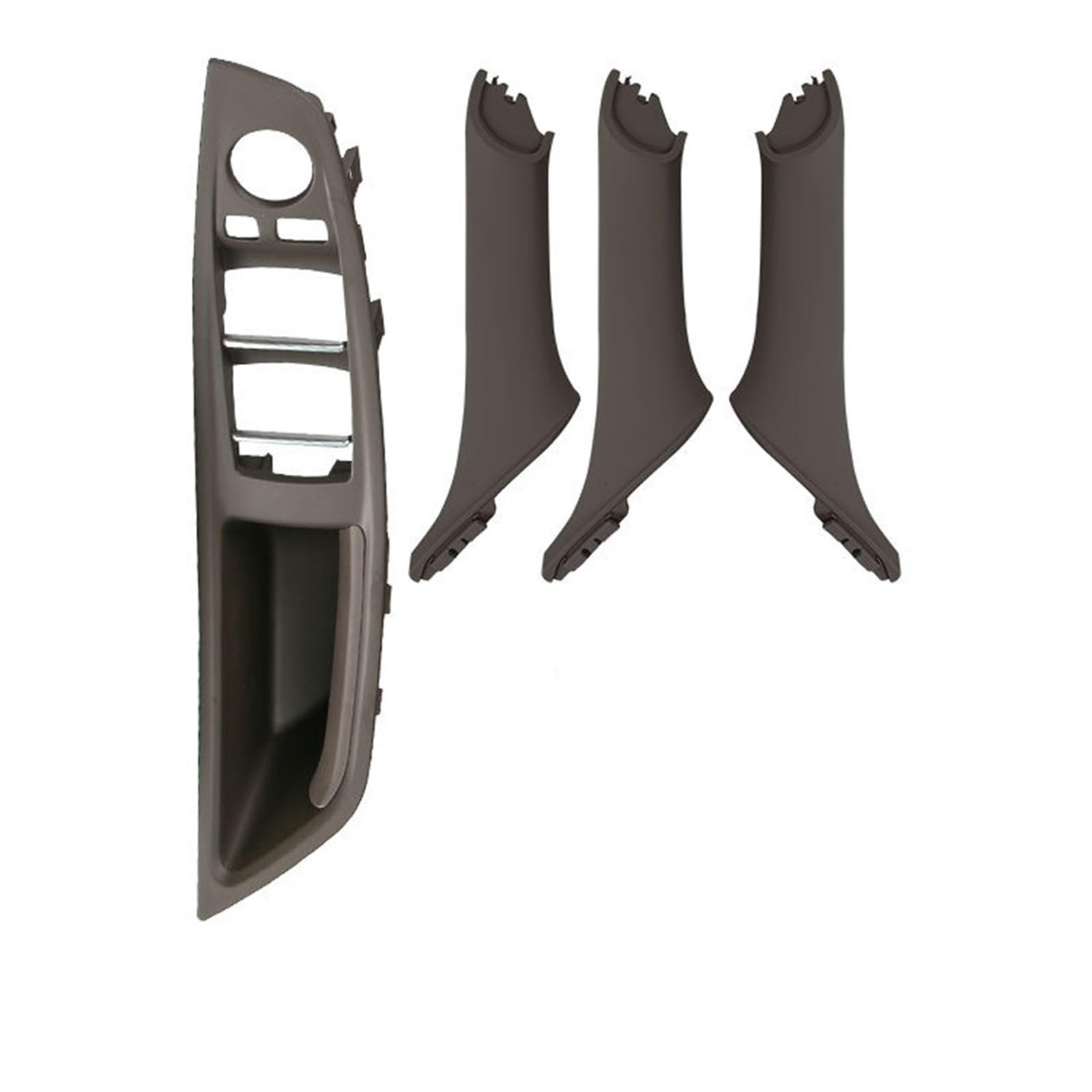OEXRIGRU Car Interior Door Handles for BMW 5 Series F10 F18 LHD Car Interior Door Handle Plate Decorative Cover 7pcs(Mocha Brown-B)