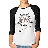 Women's 3/4 Sleeve Slayer Haunting The Chapel Jersey Raglan Shirts