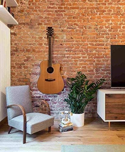 Image of Ash Wood Guitar Holder Wall Mount - Wooden Hanger Hook Stand Rack for Electric, Classic, Acoustic and Bass - Musical Instruments Hardwood