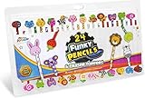 24 Funky Pencils and Eraser Toppers