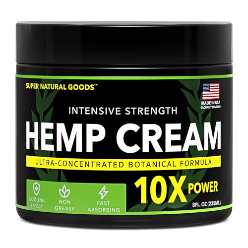 Image of Hemp Cream Maximum Strength Arnica MSM Menthol Aloe for Localized Use 8 oz