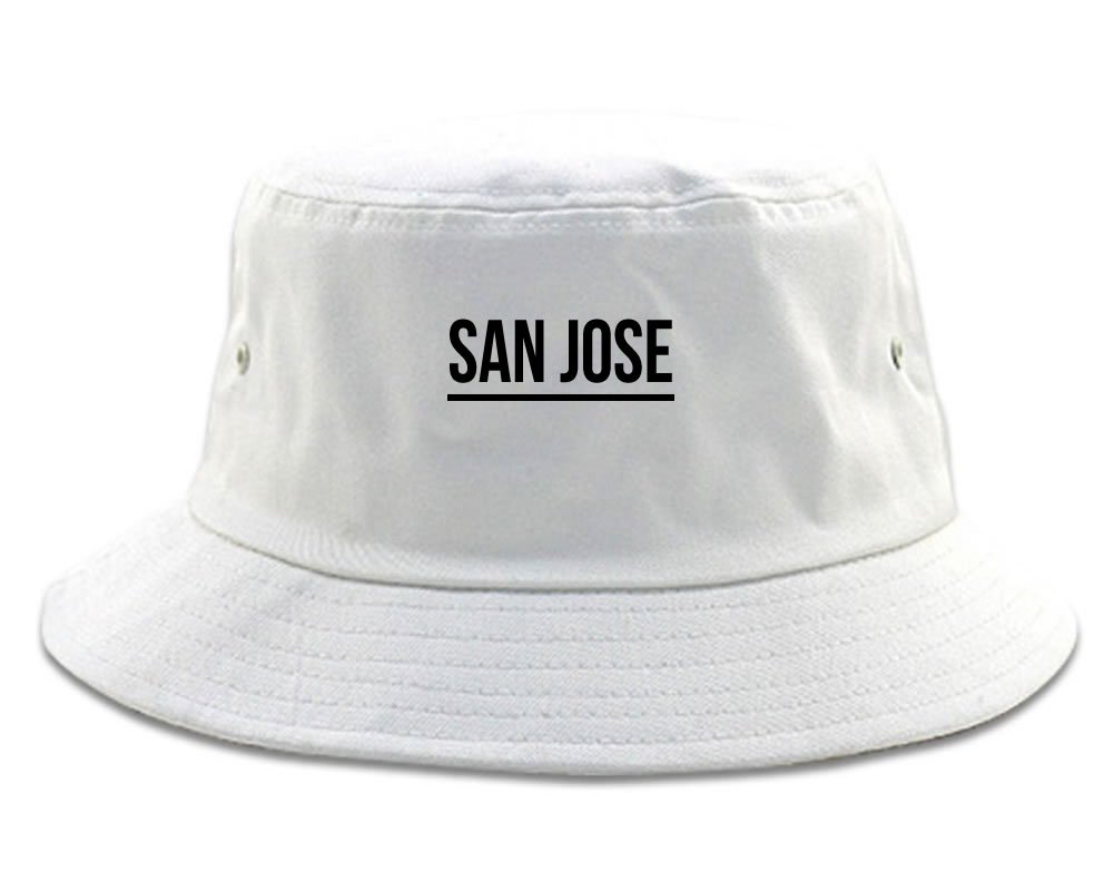 Kings Of NY City of San Jose SJ California CA Simple Underline Adult Unisex Bucket Hat White