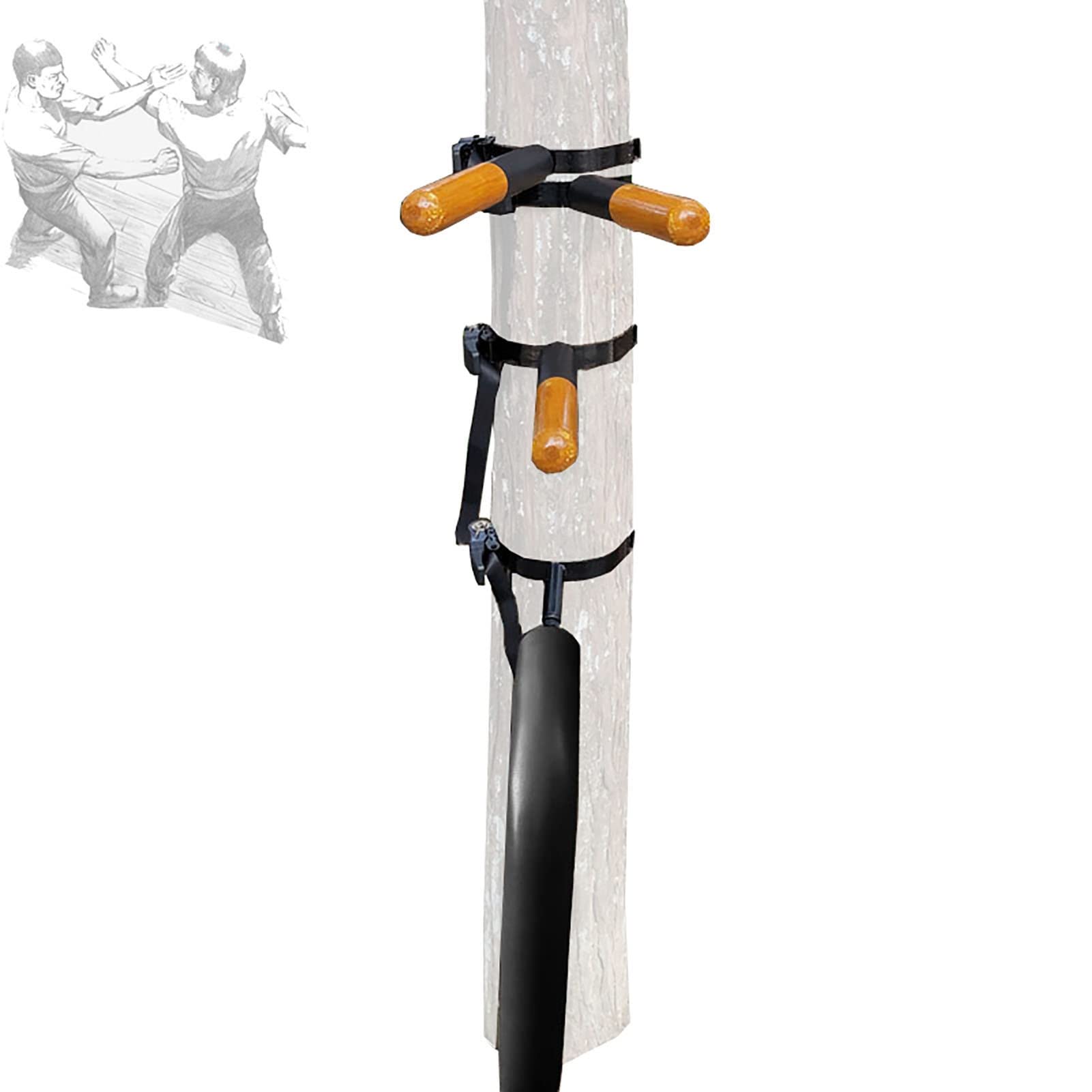 Wing Chun zestaw smoczka treningowego, przenośny, drewniany smoczek do sztuk walki, zawiera drzewa i worki z piaskiem, idealny do ćwiczeń i treningów Wing Chun