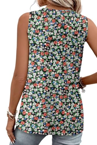 KISSMODA Womens Boho Tops for Summer Sleeveless Tanks Loose Fit Casual Blouse Daily Shirts for Leggings (S-3XL)