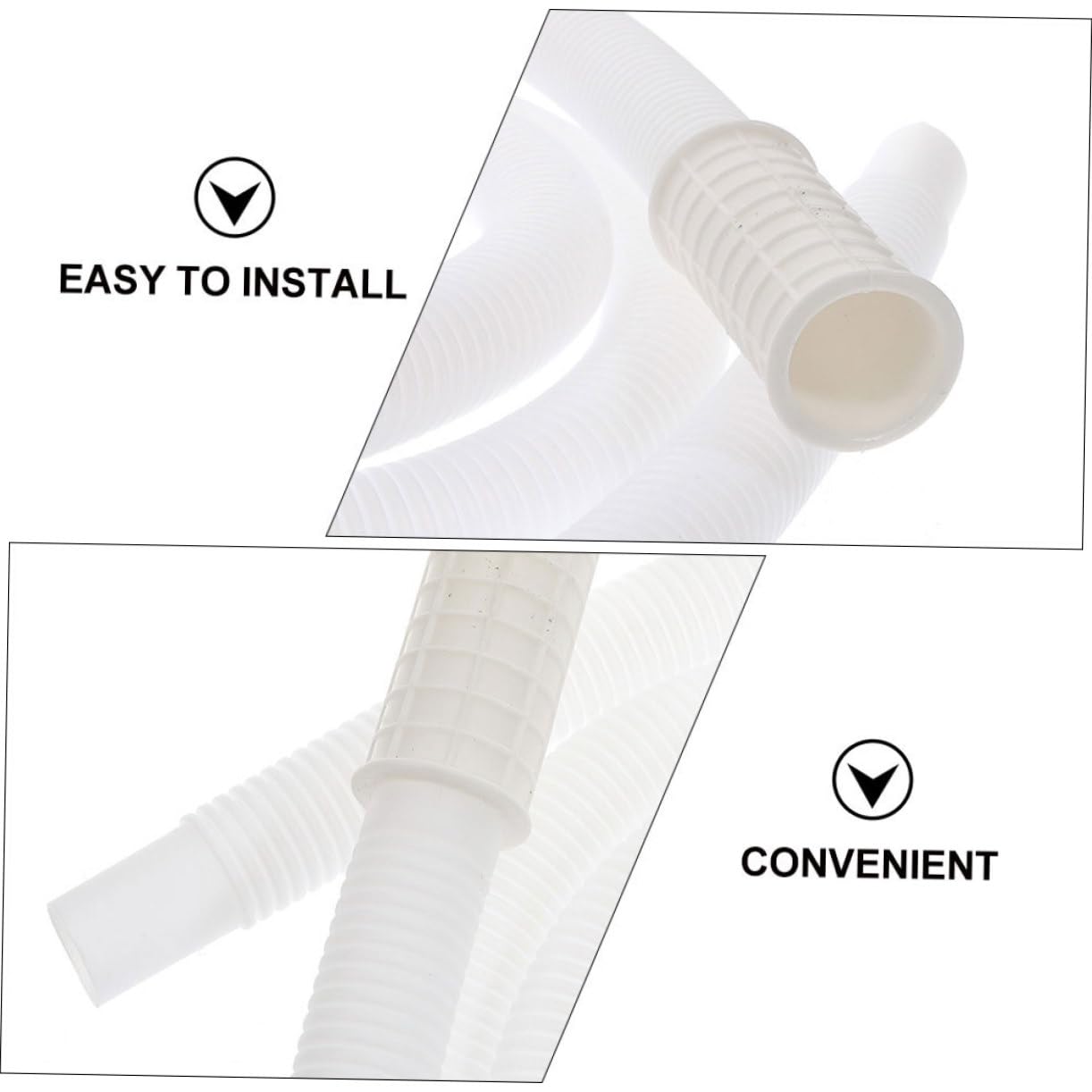 ARTIBETTER Tubo Scarico Condensa Condizionatore in Pe Bianco con Fascette, Tubo Flessibile per Drenaggio Acqua, Facile Installazione e Resistenza Esterna