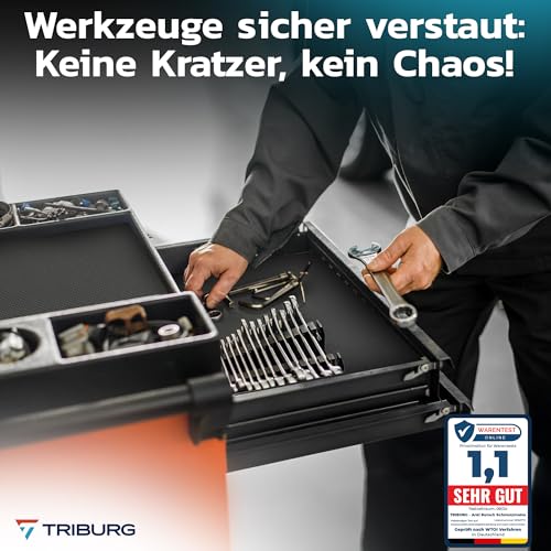 TRIBURG Universal Antirutschmatte 120x100cm Zuschneidbar und Abwaschbar - Kofferraummatte | Teppich Antirutschunterlage | Schubladen Matte | Kofferraum Schutzmatte | Antirutschmatte für Teppich