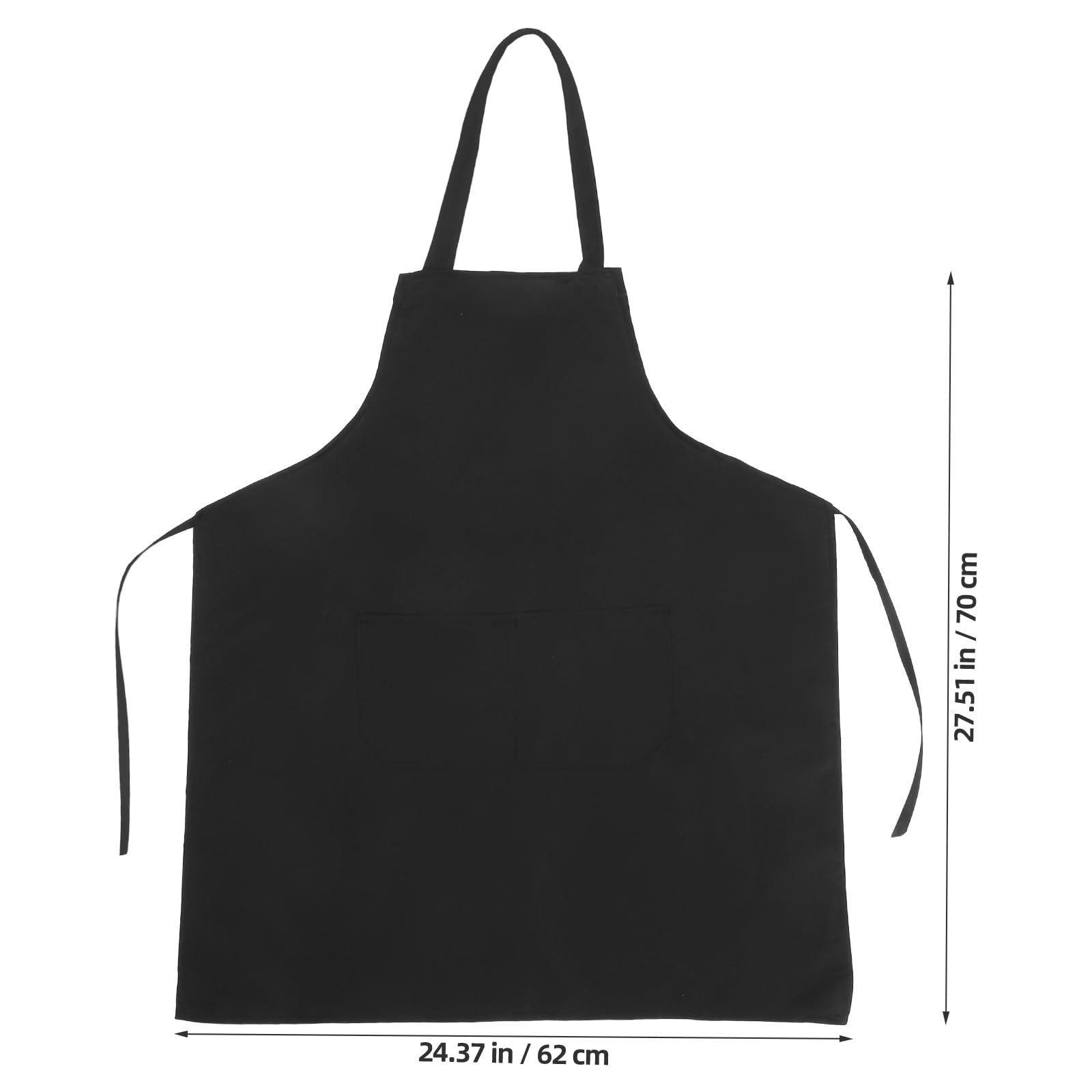 Zerodeko Lot de 10 Tabliers pour Restaurant en Tissu Noir Grosse Poche, Légers et Pratiques Cuisine Professionnelle ou Barbecue en Extérieur