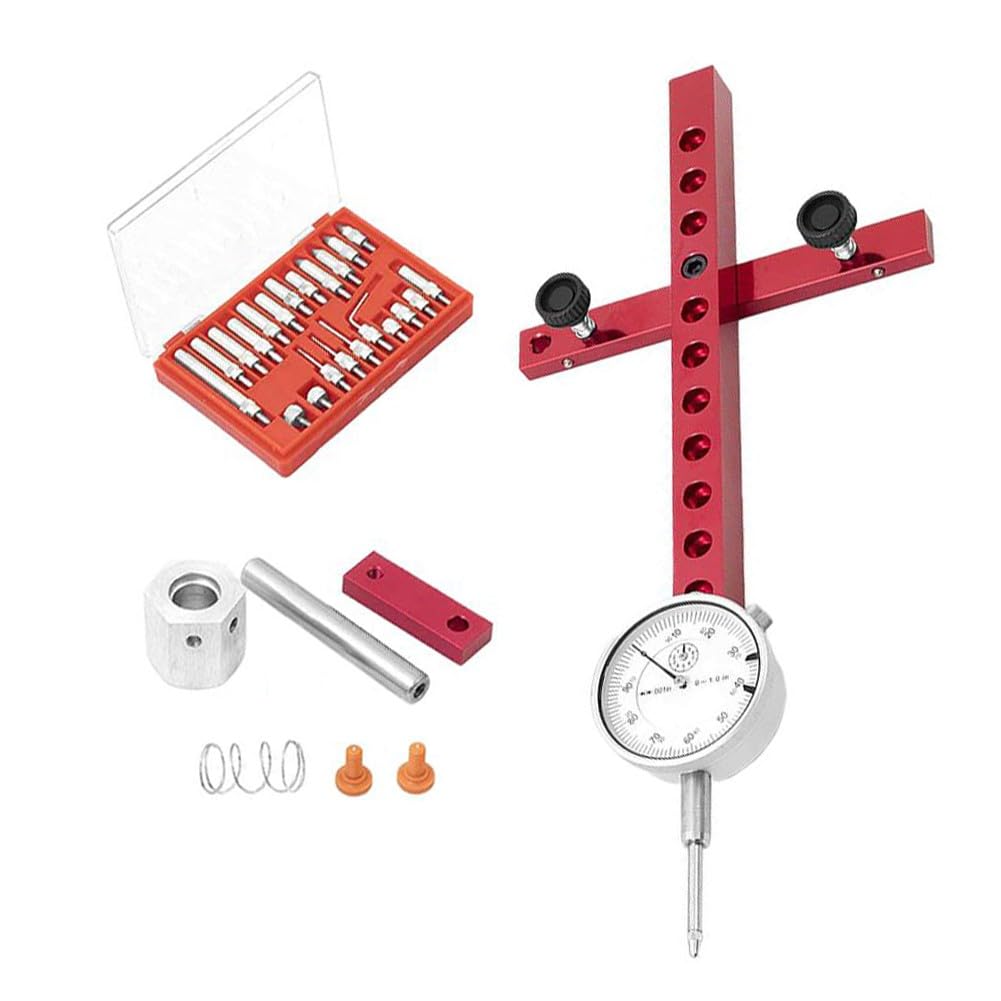Wskaźnik piły stołowej do kalibracji wskaźnika zegarowego, narzędzie do wyrównania ze stopu aluminium do korekty równoległości stołu, czerwony, 132 x 155 mm i 232 x 155 mm, 3 szt