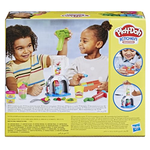 Play-Doh - Licuadora de Batidos Coloridos - Set de licuadora de Juguete - Artículos de Cocina de Juguete - Juguetes para Actividades de Manualidades para niños y niñas a Partir de 3 años