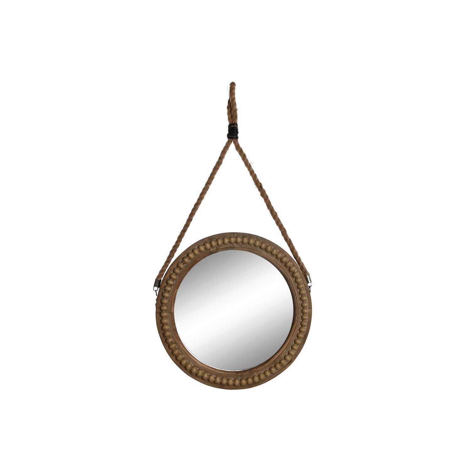 Miroir bois corde de jute marron 38x72 cm grand miroir mural rectangulaire vintage