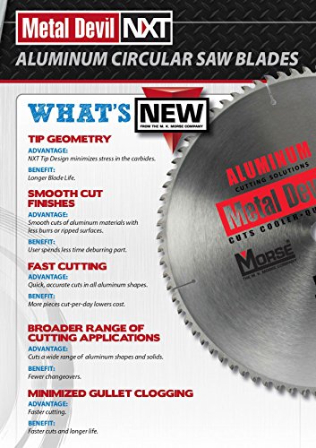 Mk Morse Csm72560Nac Metal Devil Circular Saw Blade, Aluminum Application, 7-1/4-Inch Diameter, 60 Tpi, 5/8-Inch Arbor #TOP1