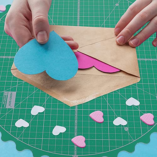 EXCEART Rotary Self- Healing Snijmat Ronde Draaitafel Green Grid Cut Matt Voor Naaien Quilten Scrapbooking Diy Ambachten… - Image 3