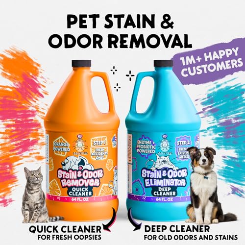 Calyptuspetstainandodorremoverorangeandenzymecleanerduosolutionforpets128oz64ozx2bottlescarpetcleanerandodoreliminatorforcaturinedogpeeandpoopprostrength  Urban Country Home Decor Calyptus pet stain and odor remover orange and enzyme cleaner duo solution for pets 128oz 64oz x 2 bottles carpet cleaner and odor eliminator for cat urine dog pee and poop pro strength  urban country home decor