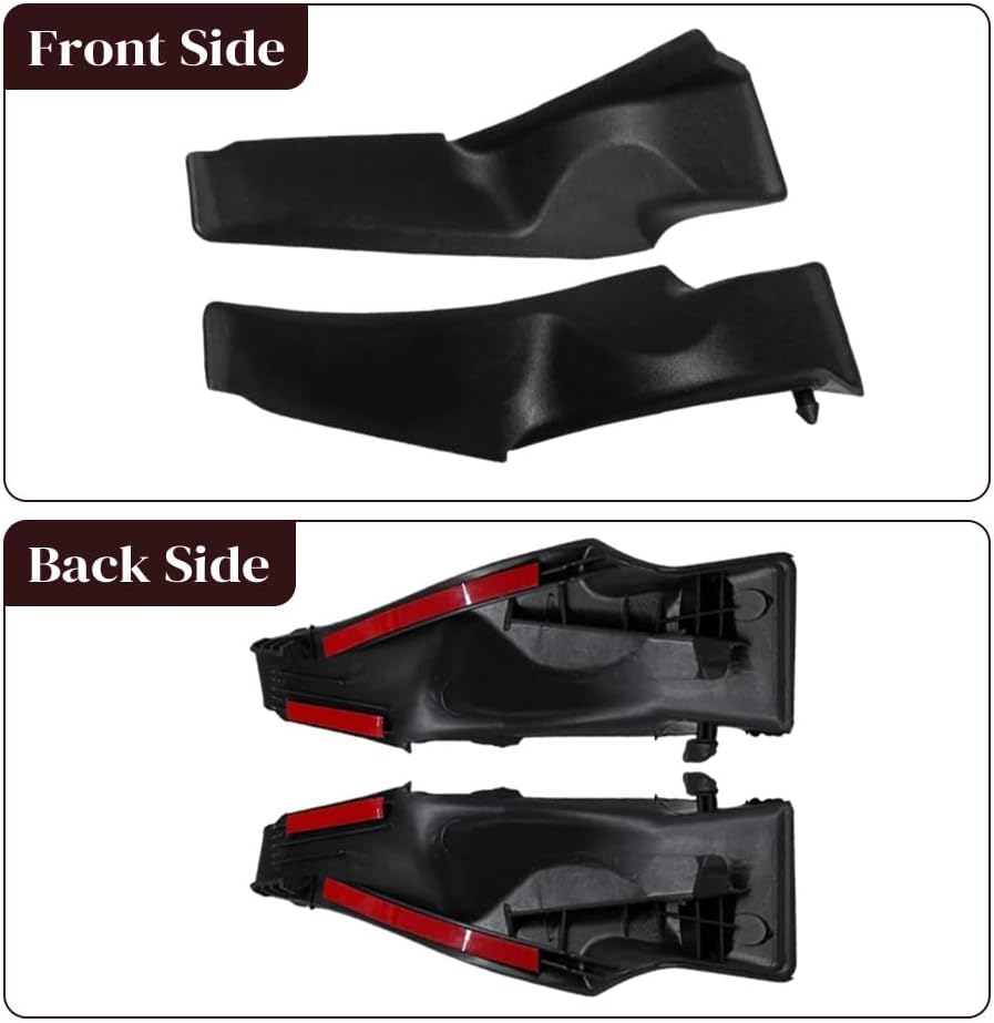 Front Wiper Side Extension Cowl Cover, Windshield Cowl Cover Replaces 53867-0E030, 53866-0E030, Compatible with Toyota Highlander 2008-2013, 2 pcs