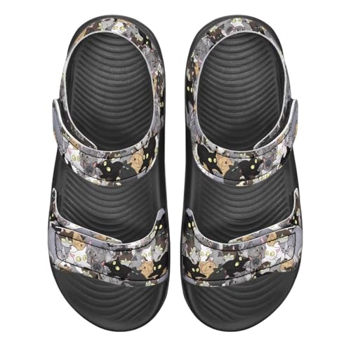 Girls Boys Comfort Sandals Cartoon Print Adjustable Hook and Loop for Toddlers Little Kid2