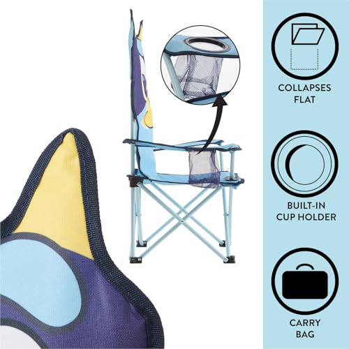 Idea Nuova Bluey Kids Folding Camping Chair with Cup Holder & Storage Pocket Review product image