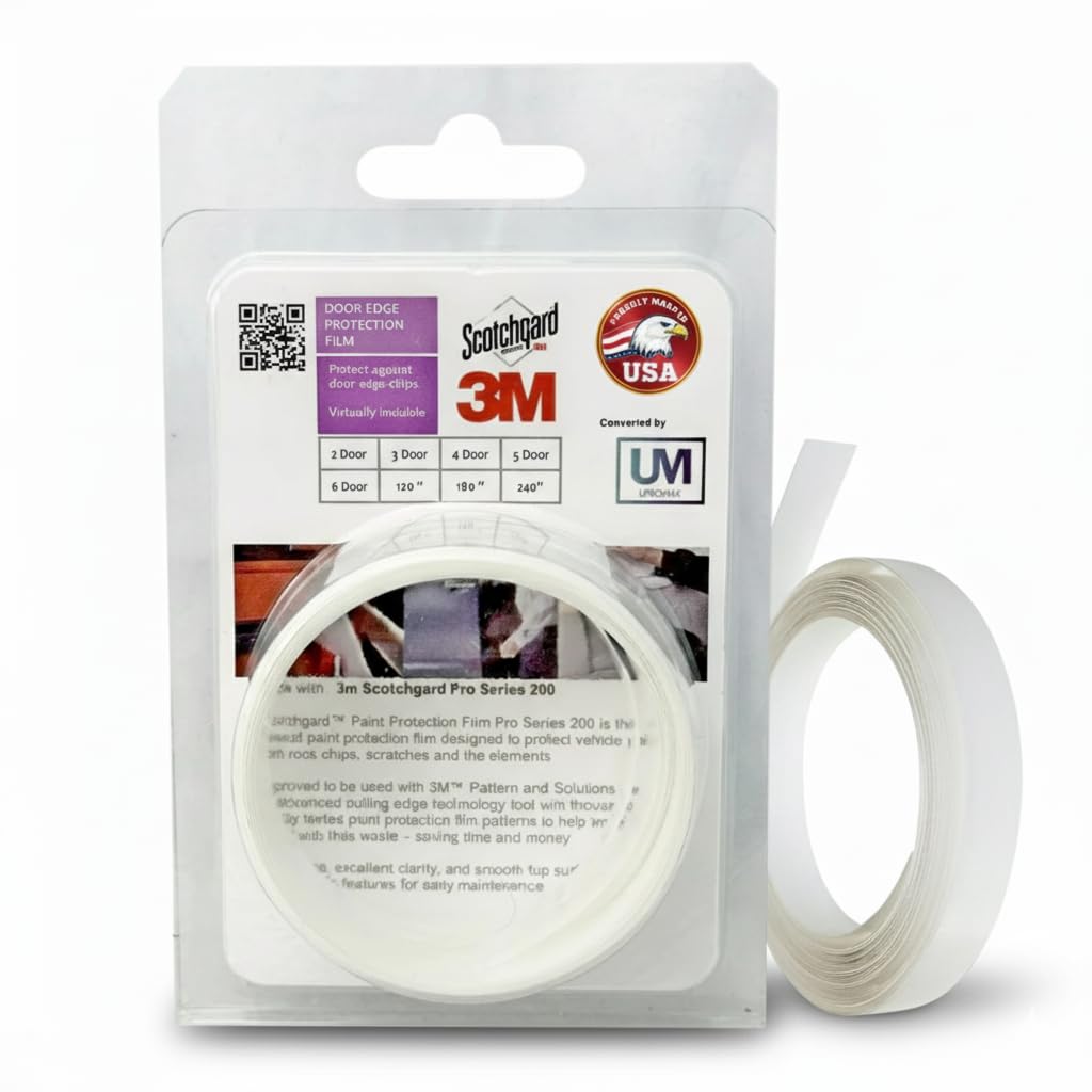 3M-4 Door Edge Paint Protection Film PPF 8mil Precut Strips, Universal Fit Clear Tape Door Seal, Car Accessories Car Cover, Scotch Guard, Clear Tape, Door Protector, Car AccessoriesTruck, SUV,Upromax