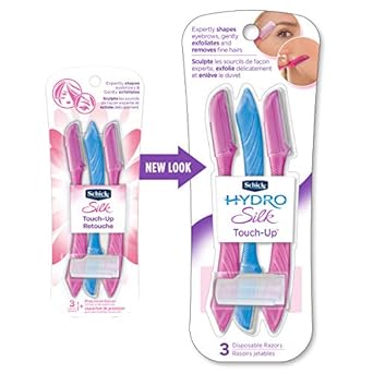 Schick Silk Touch-Up Multipurpose Exfoliating Dermaplaning Tool, Eyebrow Razor, and Facial...