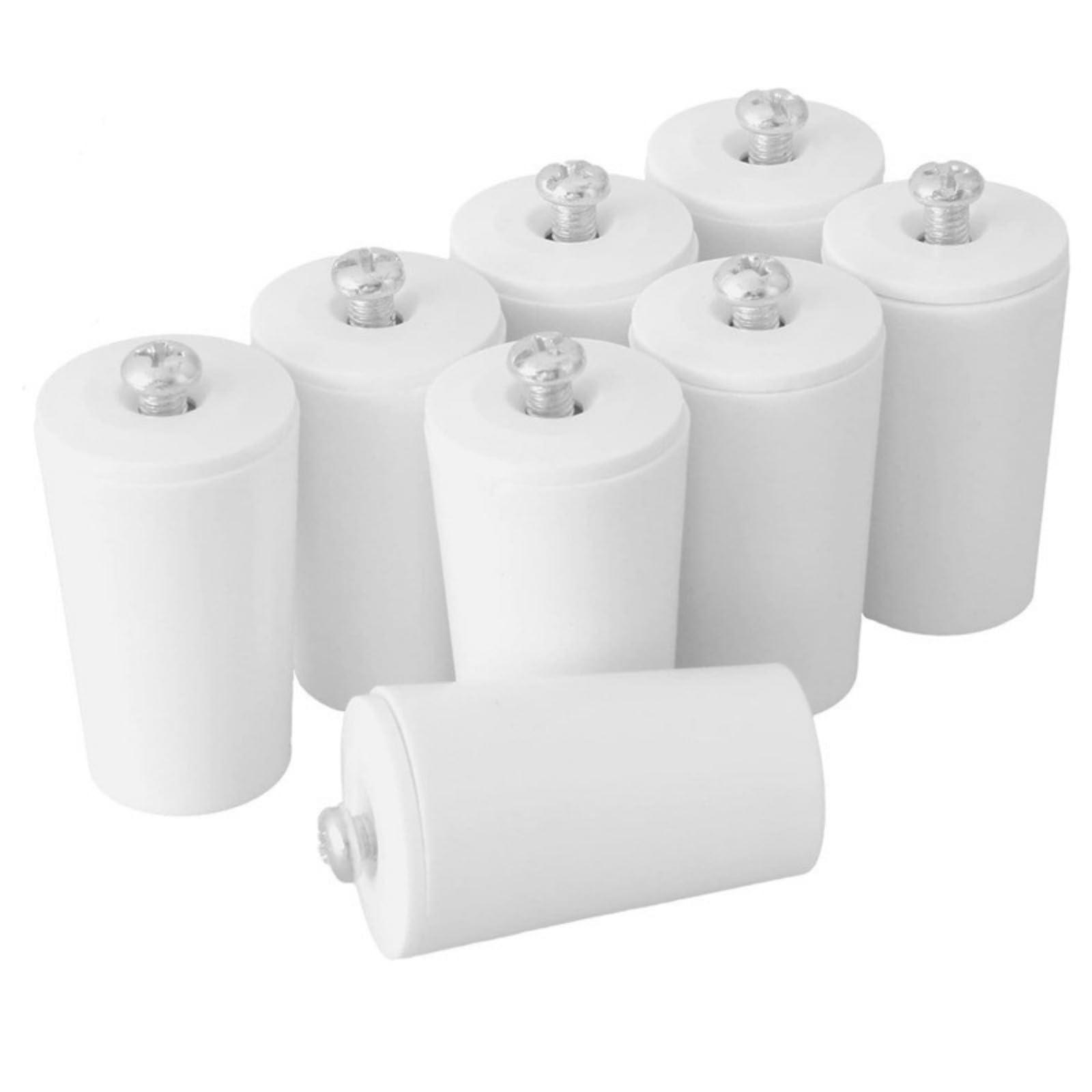of 8 White Roller Blind Stops Including Fasteners Suitable for Easy & Secure Attachment on Various Window Coverings White Roller Blind Stops