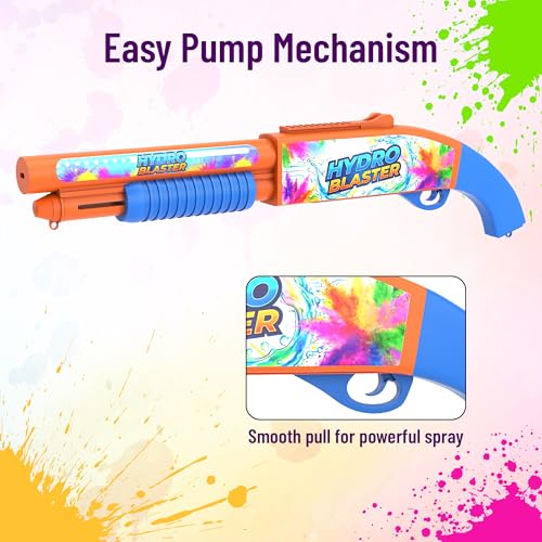 Image of Mirana Hydro Blaster - Electronic Water Toy Gun for Kids - Powerful Spray, Easy Refill & Rechargeable Battery - 2 Trigger Modes - For Pool, Beach & Outdoor Parties - For Boys & Girls 4+ Years (Orange)