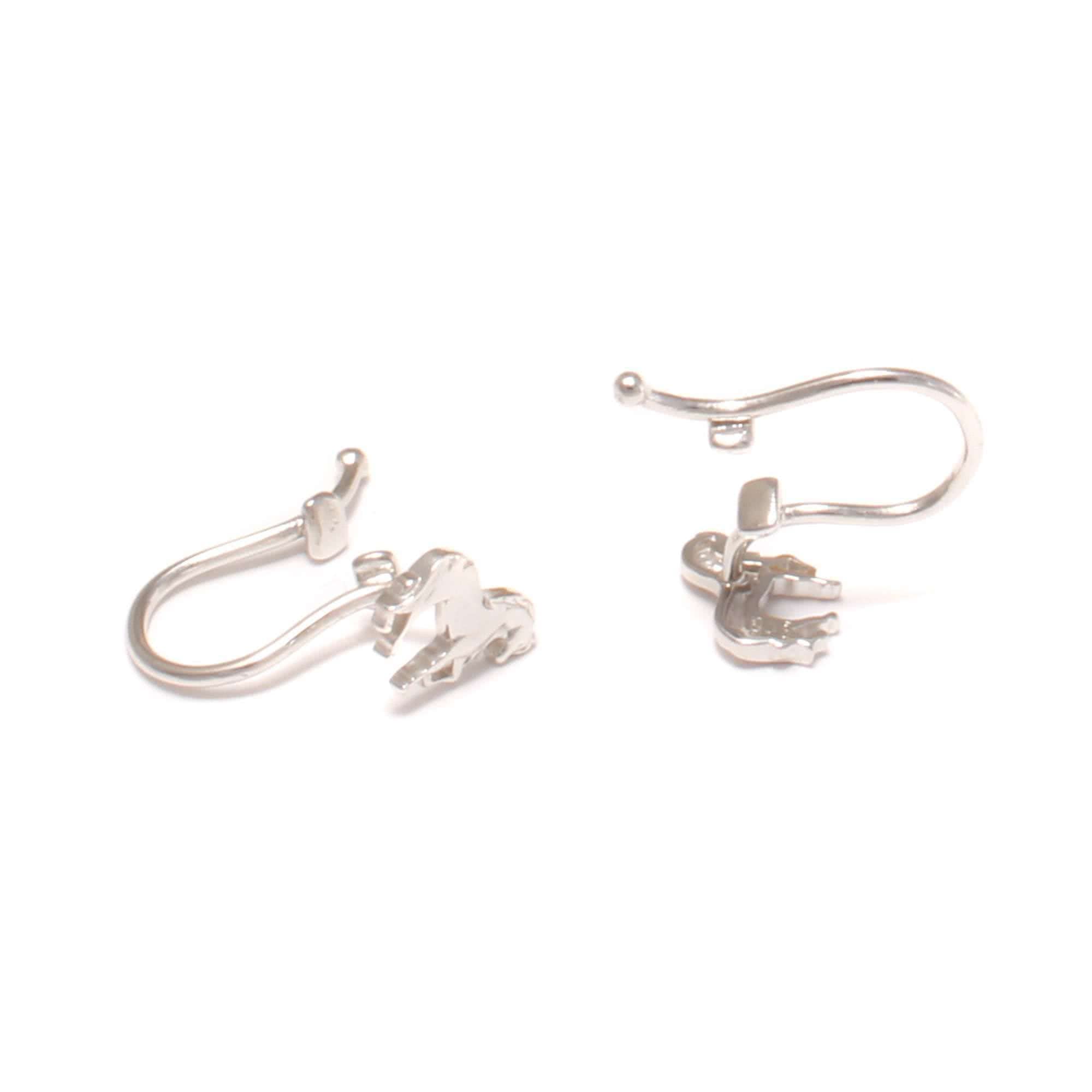 Pferde Kinder Silber Ohrclips, 925 Sterling Silber, echt Silber Kinderschmuck, Mädchen Schmuck nickelfrei, Geschenke für Kinder
