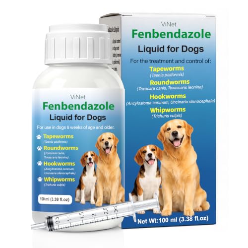 Dewormer for Dogs Fenbendazole for All Wormers Roundworms  Hookworms  Whipworms and Tapeworms Broad Spectrum