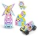 dreambuilderToy 108 Piece Magnetic Tiles,Magnet Building Blocks,STEM Building logs for Girls and Boys Birthday Gift (108 Pieces)