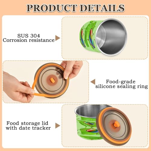 Contenedor para café y almacenamiento de cocina de acero inoxidable hermético 500 ml miniatura 4