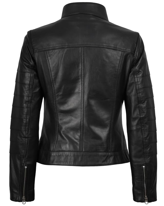 Image of Decrum Leather Jacket for Women - Real Lambskin Casual Leather Jackets Womens