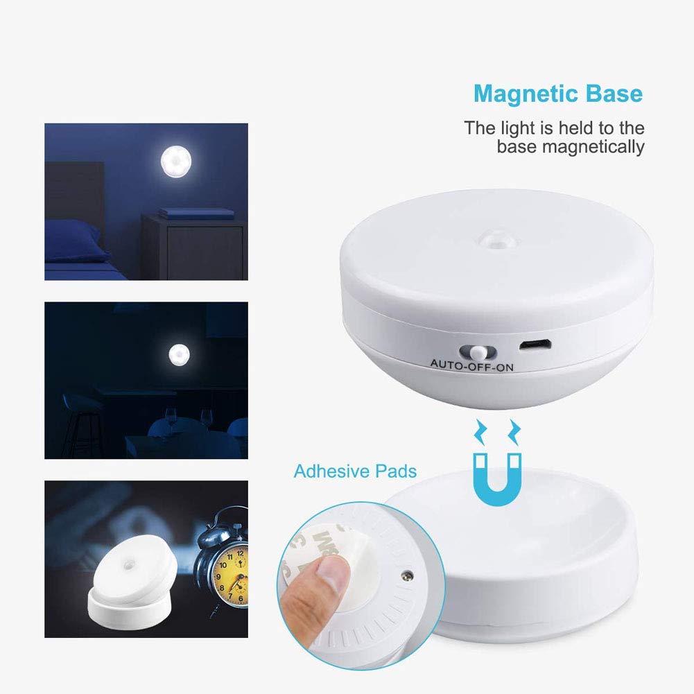 Veilleuse Avec Capteur - Détection Automatique - Éclairage LED Basse Consommation - Pour Chambre, Cuisine, Salle De Bain - 5