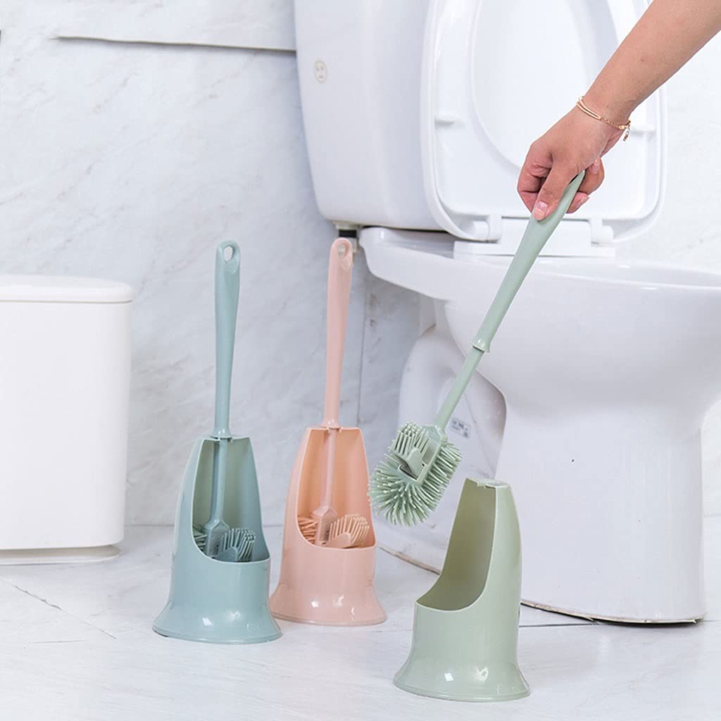 Szczotka do WC Zestaw do WC Szczotka toaletowa i uchwyt, zestaw uchwytu szczotki w łazience, zestaw szczotki do czyszczenia wesołku z miękkim pędzlem włosia Uchwyt na szczotkę toaletową Szczotka do To