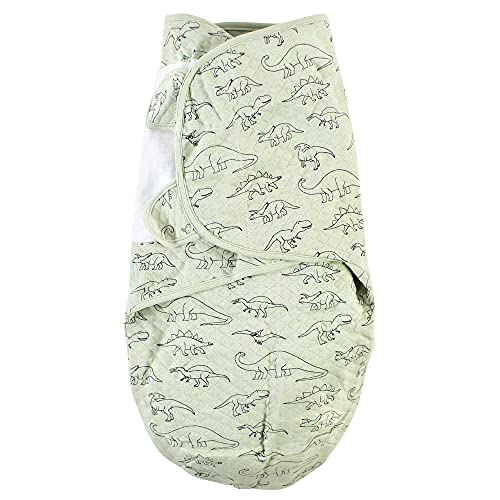 Image of Hudson Baby Unisex Baby Quilted Cotton Swaddle Wrap 3pk, Dinosaur, 0-3 Months